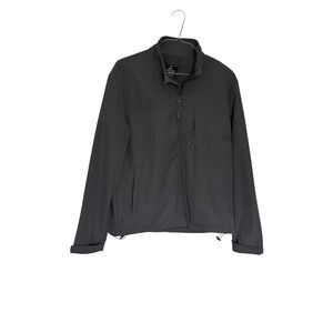 Balanced Tech Softshell Jacket Mens Large Gray Good Full Zip Performance Pocket